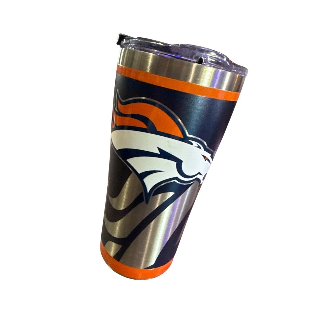 Tervis NFL Denver Broncos Rush 20oz Stainless Steel Tumbler with Lid NEW/Tas